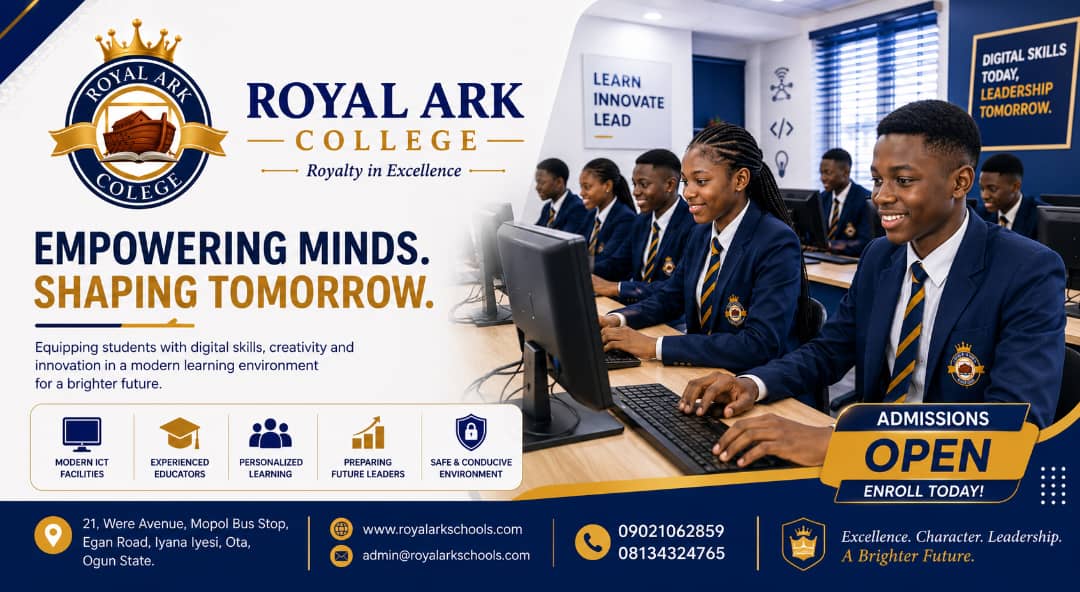 Royal Ark Schools Admission Open 2026/2027